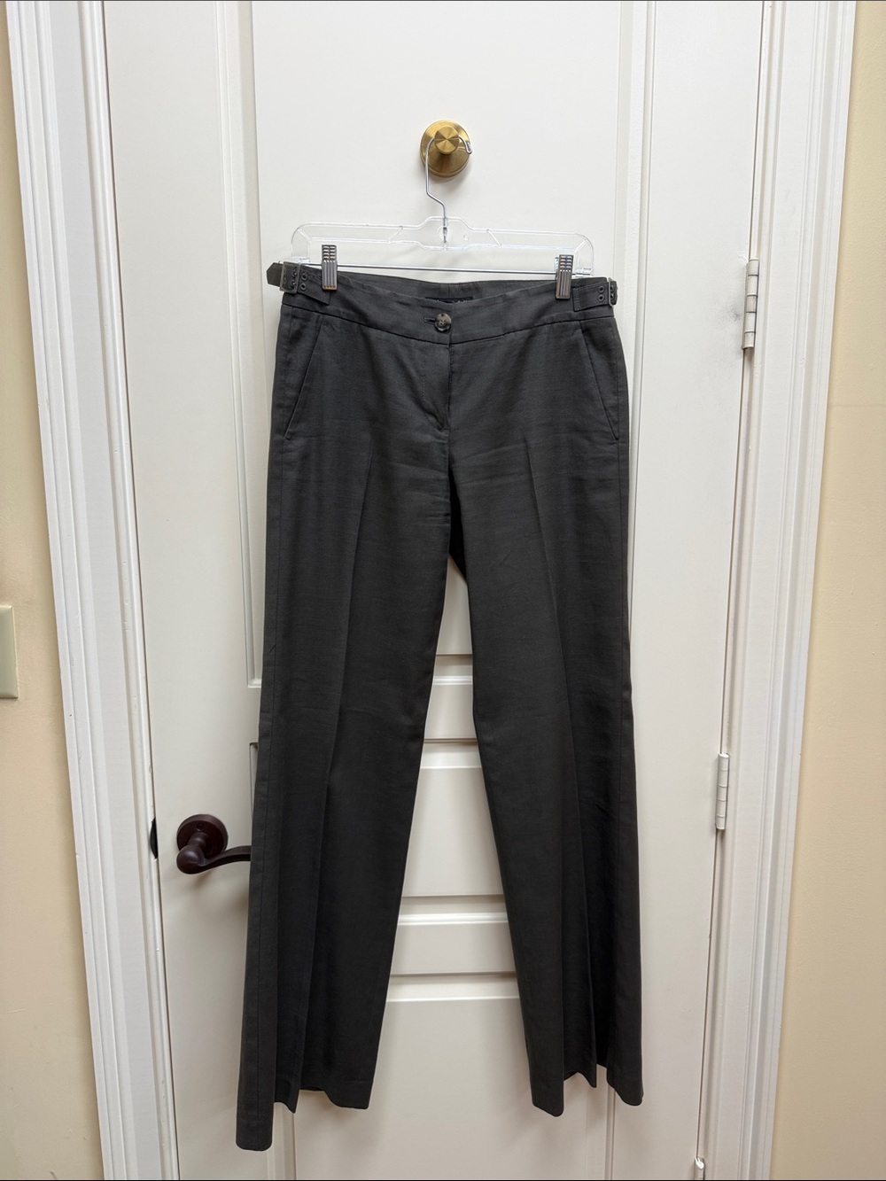 Theory Women's Charcoal Gray Dress Trousers - Straight Leg